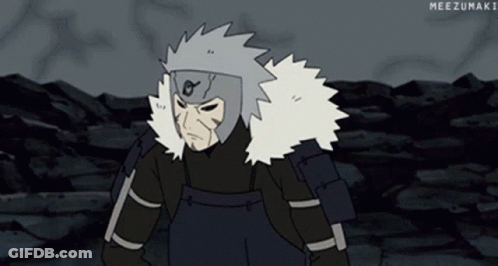 A Drawing Of A Samurai With The Name Meezumaki On The Bottom Right GIF