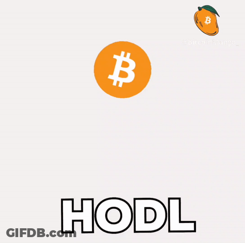 Bitcoin On Scale With HODL Below GIF