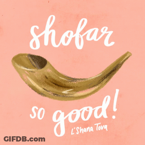 A Drawing Of A Shofar With The Words Shofar So Good Written Below It GIF