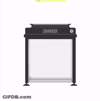 A Drawing Of A Shred Machine With The Words Making Time For Fun Below It GIF