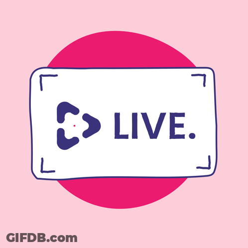 A Drawing Of A Sign That Says Live GIF