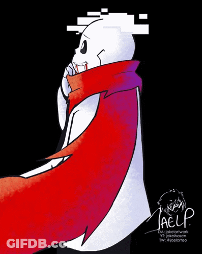 A Drawing Of A Skeleton With A Red Cape GIF