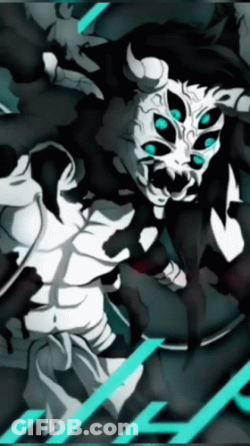 A Drawing Of A Skeleton With Blue Eyes GIF