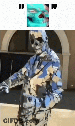 A Drawing Of A Skeleton With The Words " I 'M A Skeleton " Above It GIF