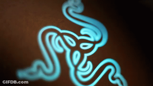 A Drawing Of A Snake With The Word Razer Written On It GIF