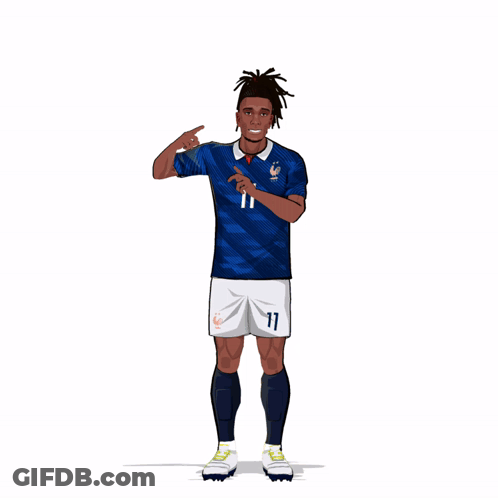 A Drawing Of A Soccer Player Wearing Number 11 GIF