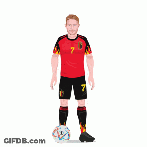 A Drawing Of A Soccer Player With The Number 7 On His Shirt GIF