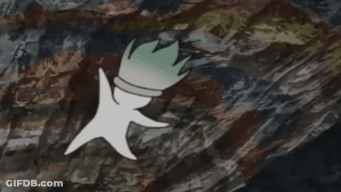 A Drawing Of A Starfish With A Brush On Top Of It GIF