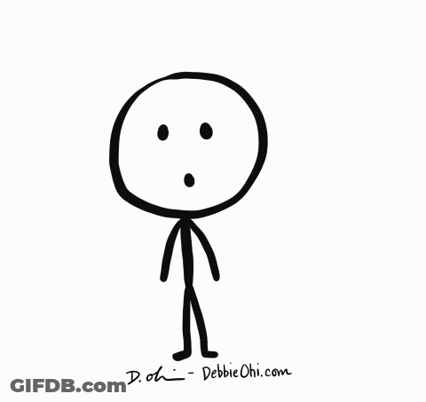 A Drawing Of A Stick Figure Laughing With The Website Debbieohi.com Written Underneath It GIF