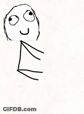 A Drawing Of A Stick Figure With A Funny Face GIF