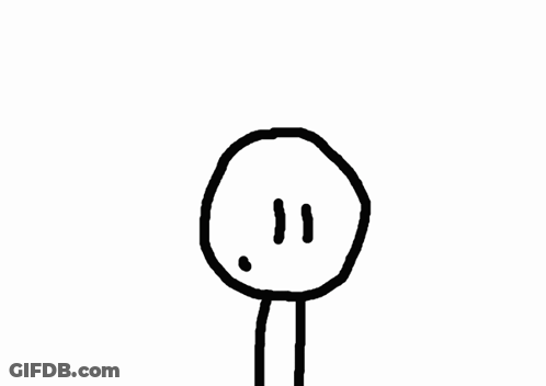 A Drawing Of A Stick Figure With A Speech Bubble That Says Hi GIF