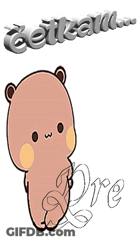 A Drawing Of A Teddy Bear With The Word Zetkau On The Bottom GIF