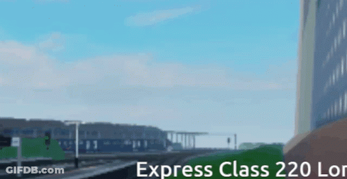 A Drawing Of A Train With The Words Express Class 220 Lor On The Bottom GIF