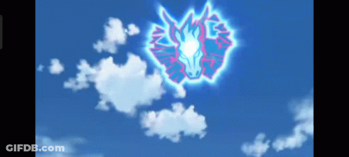 A Drawing Of A Unicorn Flying Through The Sky GIF