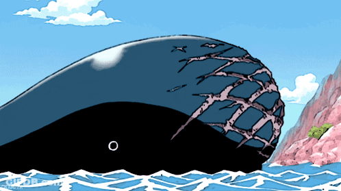 A Drawing Of A Whale With A Circle In The Middle GIF