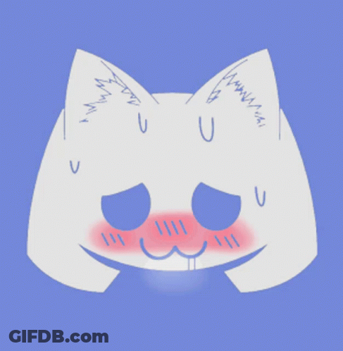 A Drawing Of A White Cat With A Surprised Expression On Its Face GIF