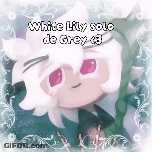 A Drawing Of A White Lily Solo De Grey GIF