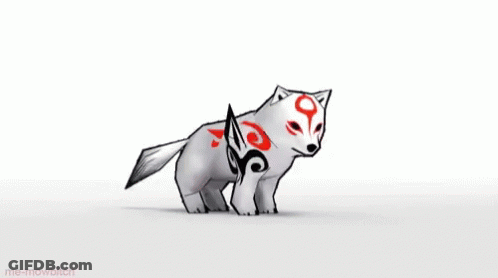 A Drawing Of A Wolf Standing Next To A Laptop With Me-Mowbitch Written Below It GIF