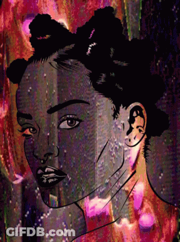 A Drawing Of A Woman 'S Face With The Name Petra On The Bottom Right Corner GIF