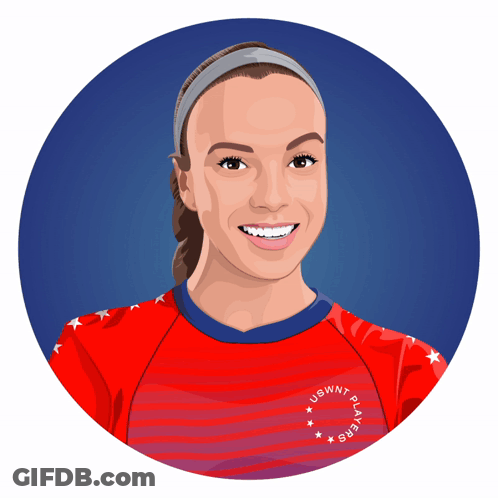 A Drawing Of A Woman Wearing A Red Shirt That Says " Players " On It GIF