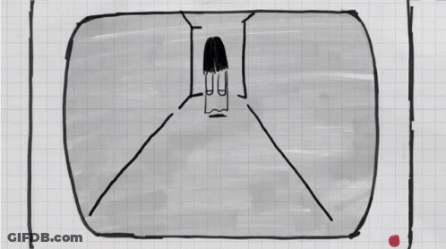 A Drawing Of A Woman With A Bloody Nose GIF