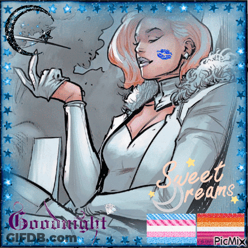 A Drawing Of A Woman With A Kiss On Her Face And The Words Sweet Dreams GIF