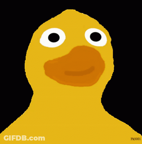 A Drawing Of A Yellow Duck With The Watermark Pk3001 On The Bottom Right GIF