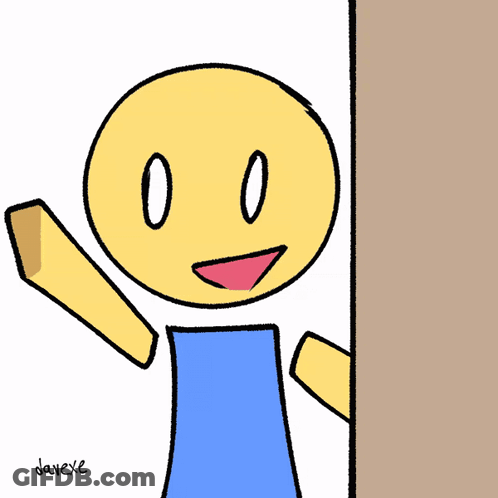 A Drawing Of A Yellow Smiley Face With A Blue Shirt And The Name Daveexe On The Bottom GIF