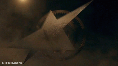 A Drawing Of An Arrow Pointing To A Gear In The Dark GIF