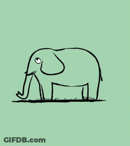 A Drawing Of An Elephant With Arrows Stuck To Its Back GIF