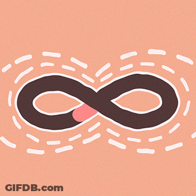 A Drawing Of An Infinity Symbol With The Words Happy Infinity Day Written On It GIF