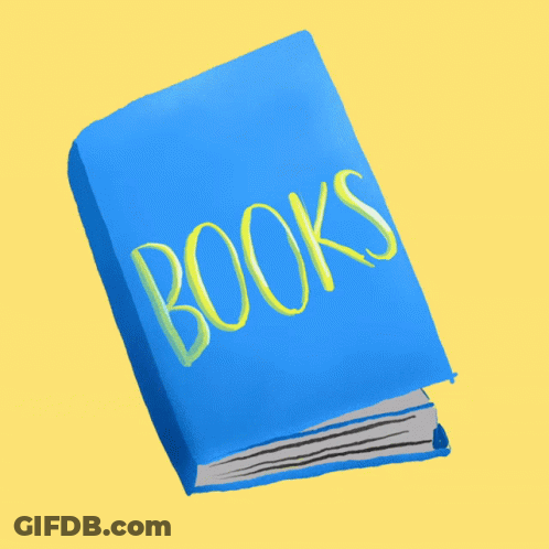 A Drawing Of An Open Book With A Speech Bubble That Says " Are Freedom " GIF