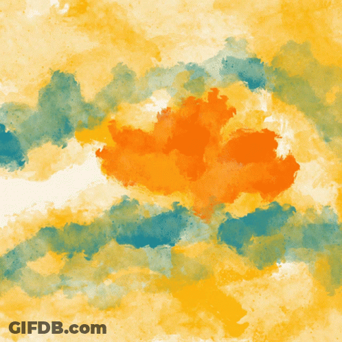 A Drawing Of Two Hands Reaching Out Towards A Colorful Background GIF