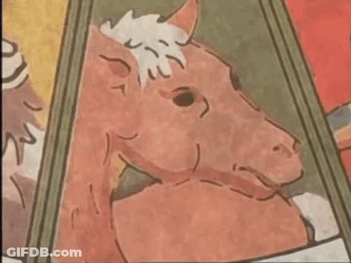 A Drawing Of Two Horses With The Years 1954 1966 1978 And 1990 GIF