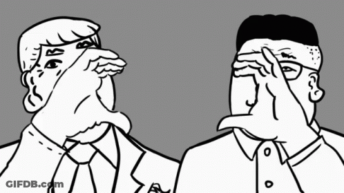 A Drawing Of Two Men Making A Heart With Their Hands GIF