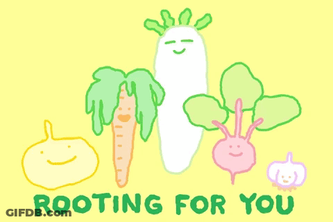 Vegetables With Rooting For You Caption GIF