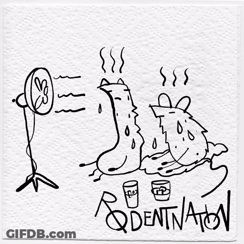 A Drawing On A Napkin That Says Rodentnation On It GIF