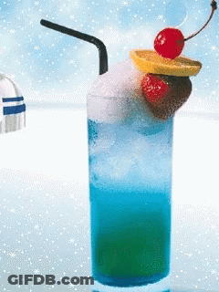 A Drink With A Straw And A Cherry On Top GIF