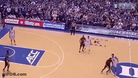 A Duke Basketball Game Is Being Shown On Cbs GIF