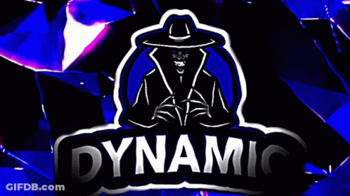 A Dynamic Logo With A Man In A Hat On It GIF