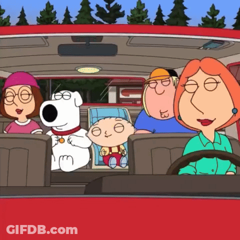 A Family Guy Cartoon Is Shown In A Car GIF