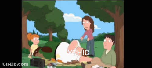 A Family Guy Cartoon Shows A Man Laying On The Ground With A Diaper On GIF