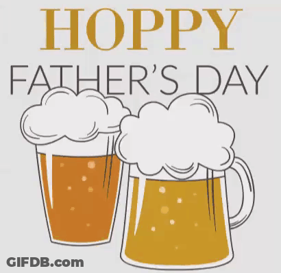 A Father 'S Day Greeting Card With Two Mugs Of Beer GIF