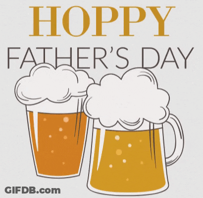 A Father 'S Day Greeting Card With Two Mugs Of Beer GIF