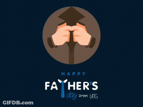 A Father 'S Day Greeting From Utg With A Superhero Cape GIF