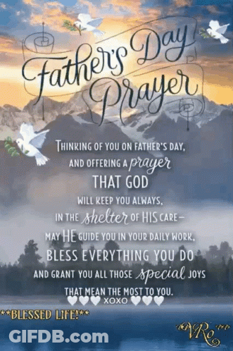 A Father 'S Day Prayer With Doves And Mountains GIF