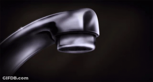 A Faucet With Water Dripping Out Of It GIF