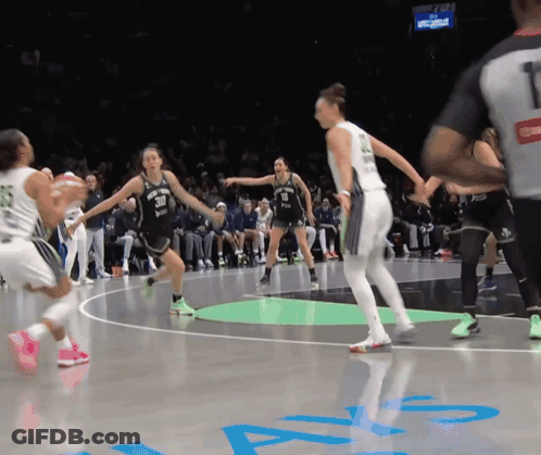 A Female Basketball Player Wearing A Number 30 Jersey GIF