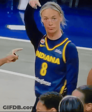 A Female Basketball Player Wearing An Indiana Jersey Number 8 GIF