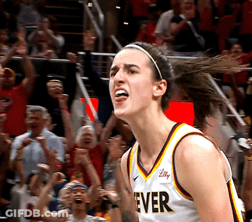 A Female Basketball Player Wears A Jersey That Says Ever On It GIF